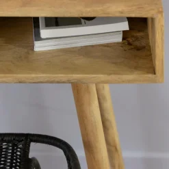 Made in Meubles Console avec rangement en bois de manguier Maëva