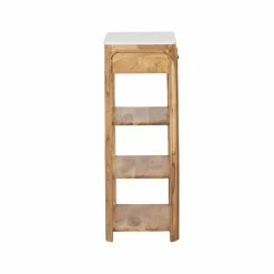 Made in Meubles Console avec tiroir en bois d'acacia et marbre Emyr