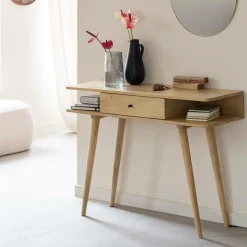 Made in Meubles Console en bois de manguier Amara