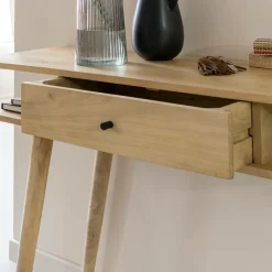 Made in Meubles Console en bois de manguier Amara