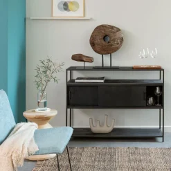 Made in Meubles Console en bois de manguier Lilian