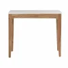 Made in Meubles Console en bois de manguier et marbre Arthuro
