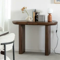 Made in Meubles Console en bois de manguier Kate
