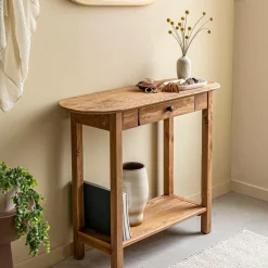 Made in Meubles Console en bois de pin recyclé Blaise