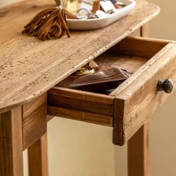 Made in Meubles Console en bois de pin recyclé Blaise