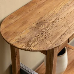 Made in Meubles Console en bois de pin recyclé Blaise