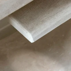 Made in Meubles Console en bois effet béton blanc Danaé