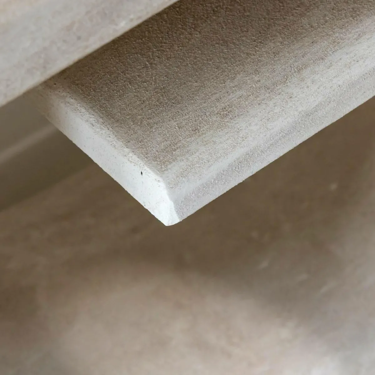 Made in Meubles Console en bois effet béton blanc Danaé