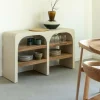 Made in Meubles Console en bois effet béton et bois d'acacia Dalva