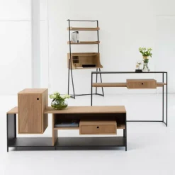 Made in Meubles Console en bois et métal Ortense