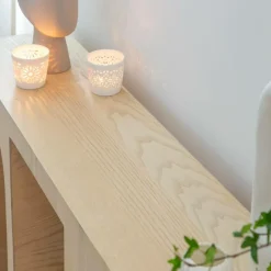 Made in Meubles Console en chêne massif clair Octave