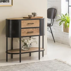 Made in Meubles Console en métal Achille