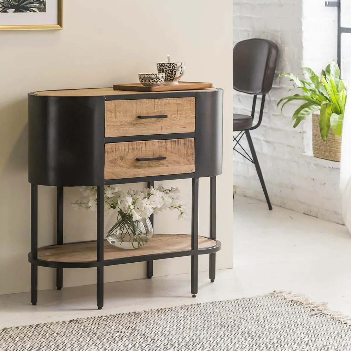 Made in Meubles Console en métal Achille