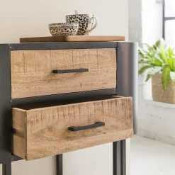 Made in Meubles Console en métal Achille
