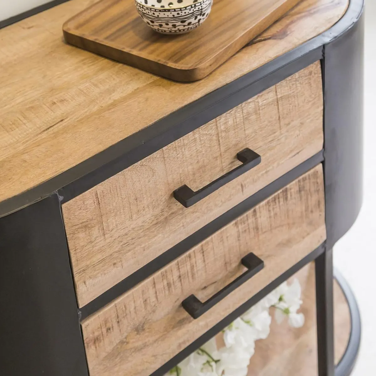 Made in Meubles Console en métal Achille