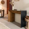 Made in Meubles Console en pin recyclé Constance