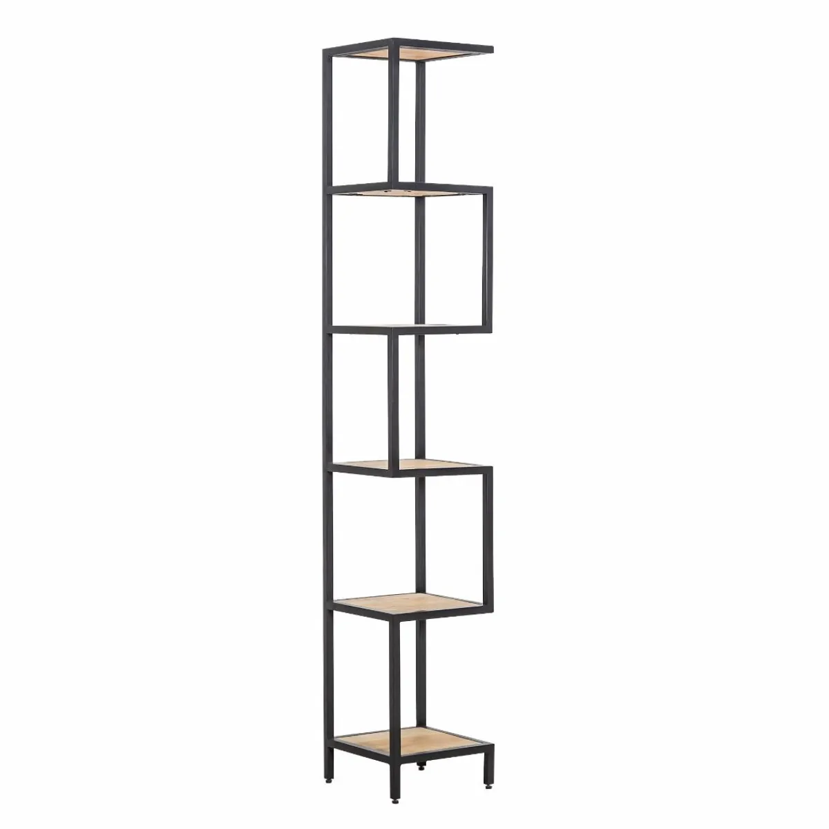 Made in Meubles Etagère en bois de manguier et métal Ulysse