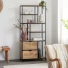 Made in Meubles Etagère en bois de manguier et métal Maxence