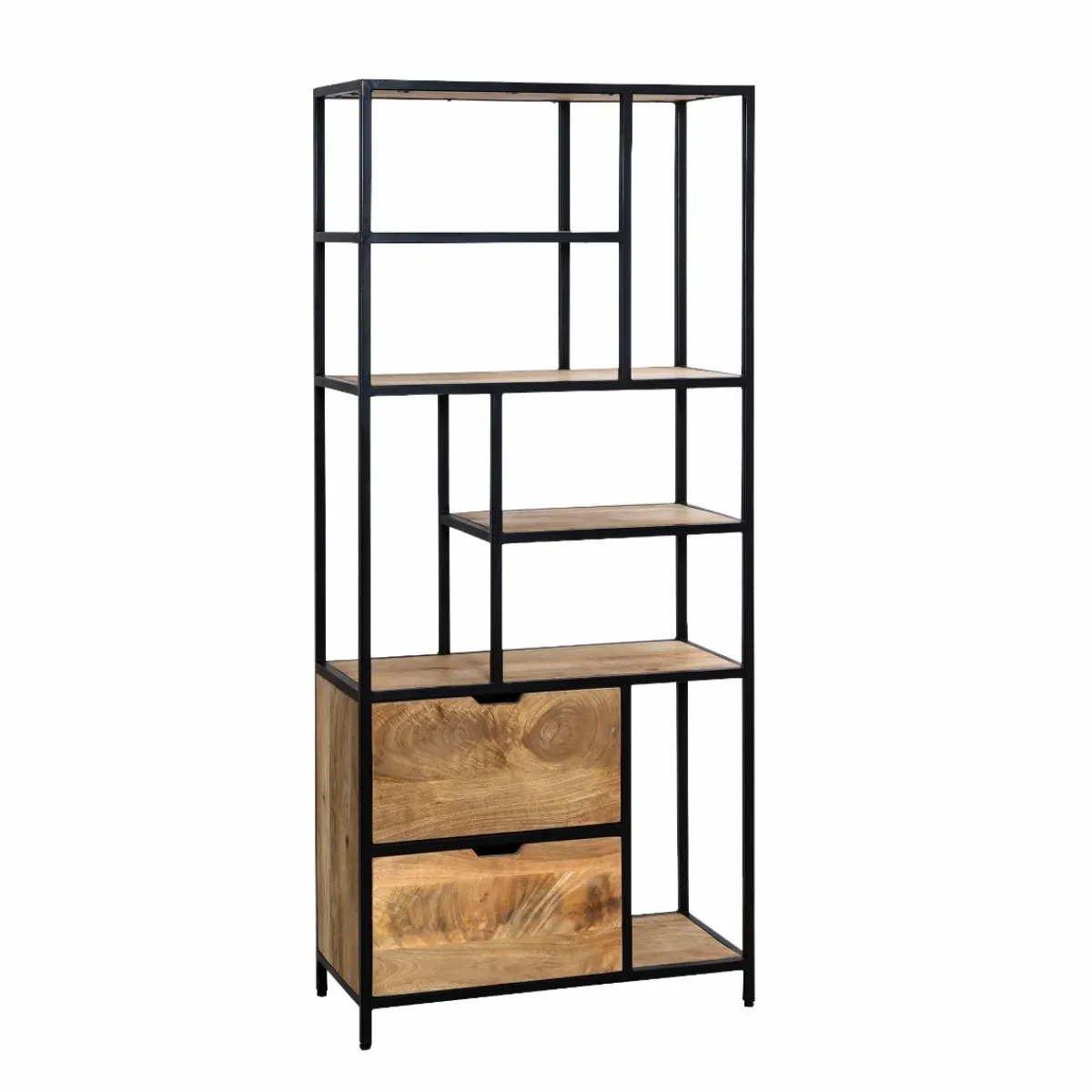 Made in Meubles Etagère en bois de manguier et métal Maxence