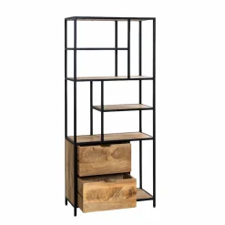 Made in Meubles Etagère en bois de manguier et métal Maxence