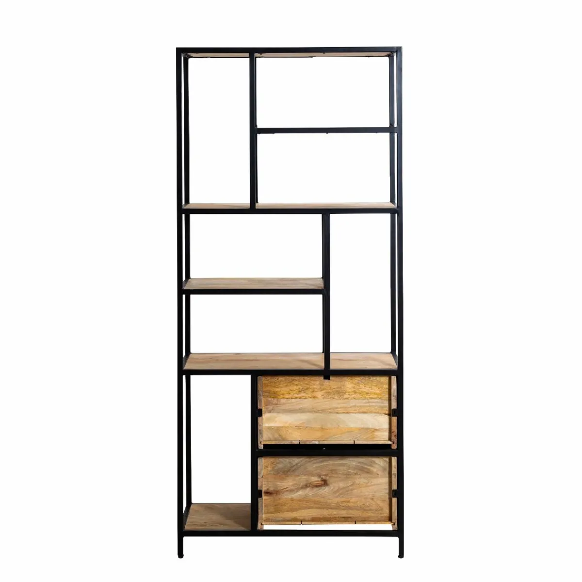 Made in Meubles Etagère en bois de manguier et métal Maxence