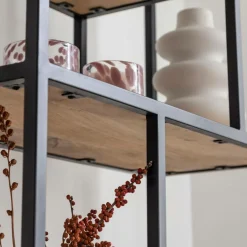 Made in Meubles Etagère en bois de manguier et métal Maxence