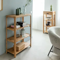Made in Meubles Etagère en bois de manguier Emyr
