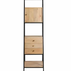 Made in Meubles Etagère en bois de manguier et métal Mathieu