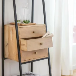 Made in Meubles Etagère en bois de manguier et métal Mathieu