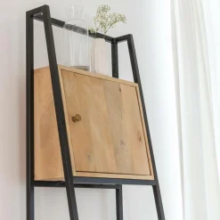 Made in Meubles Etagère en bois de manguier et métal Mathieu