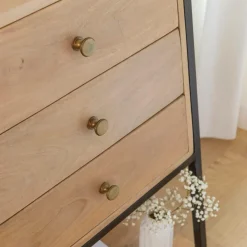 Made in Meubles Etagère en bois de manguier et métal Mathieu