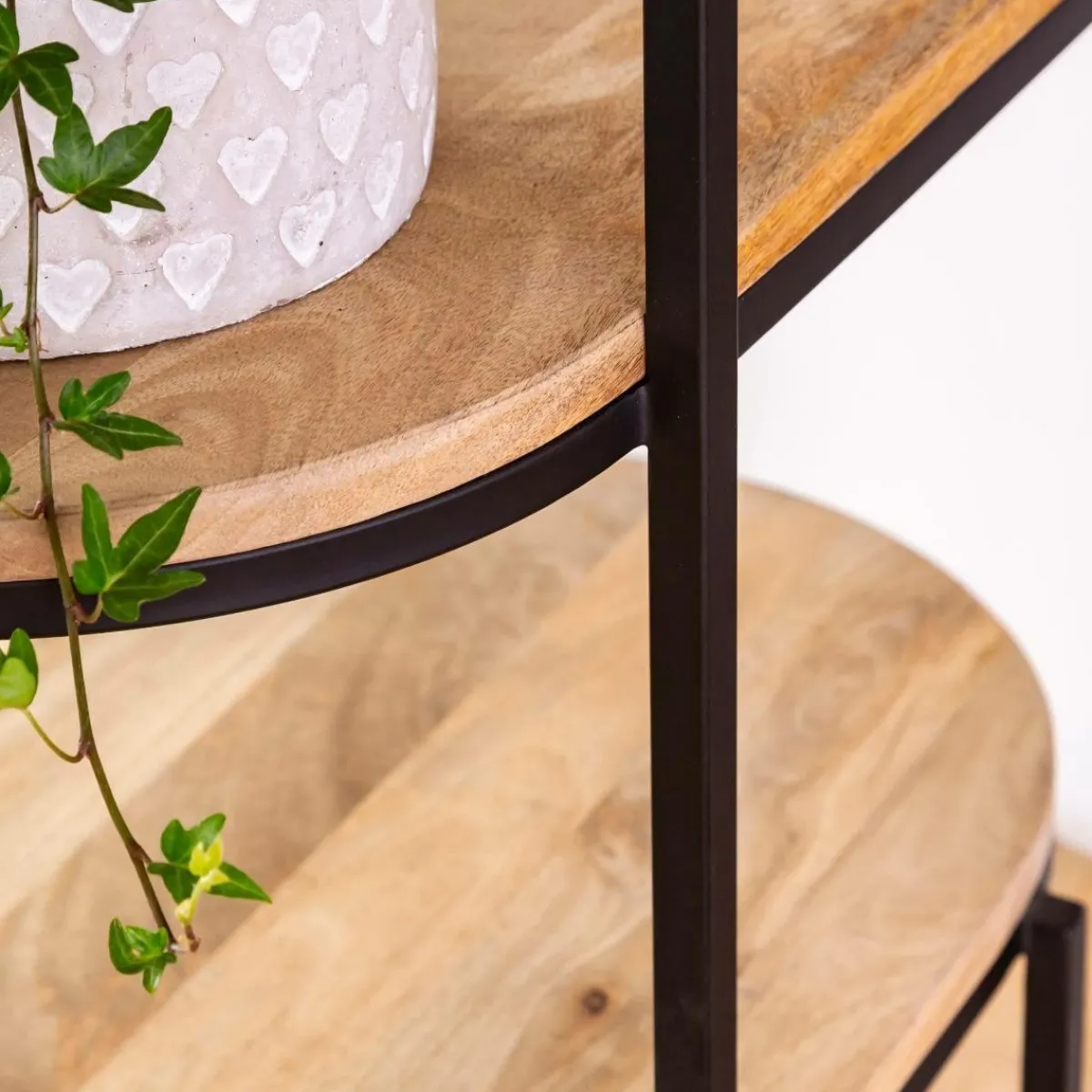 Made in Meubles Etagère en bois de manguier et métal Owen