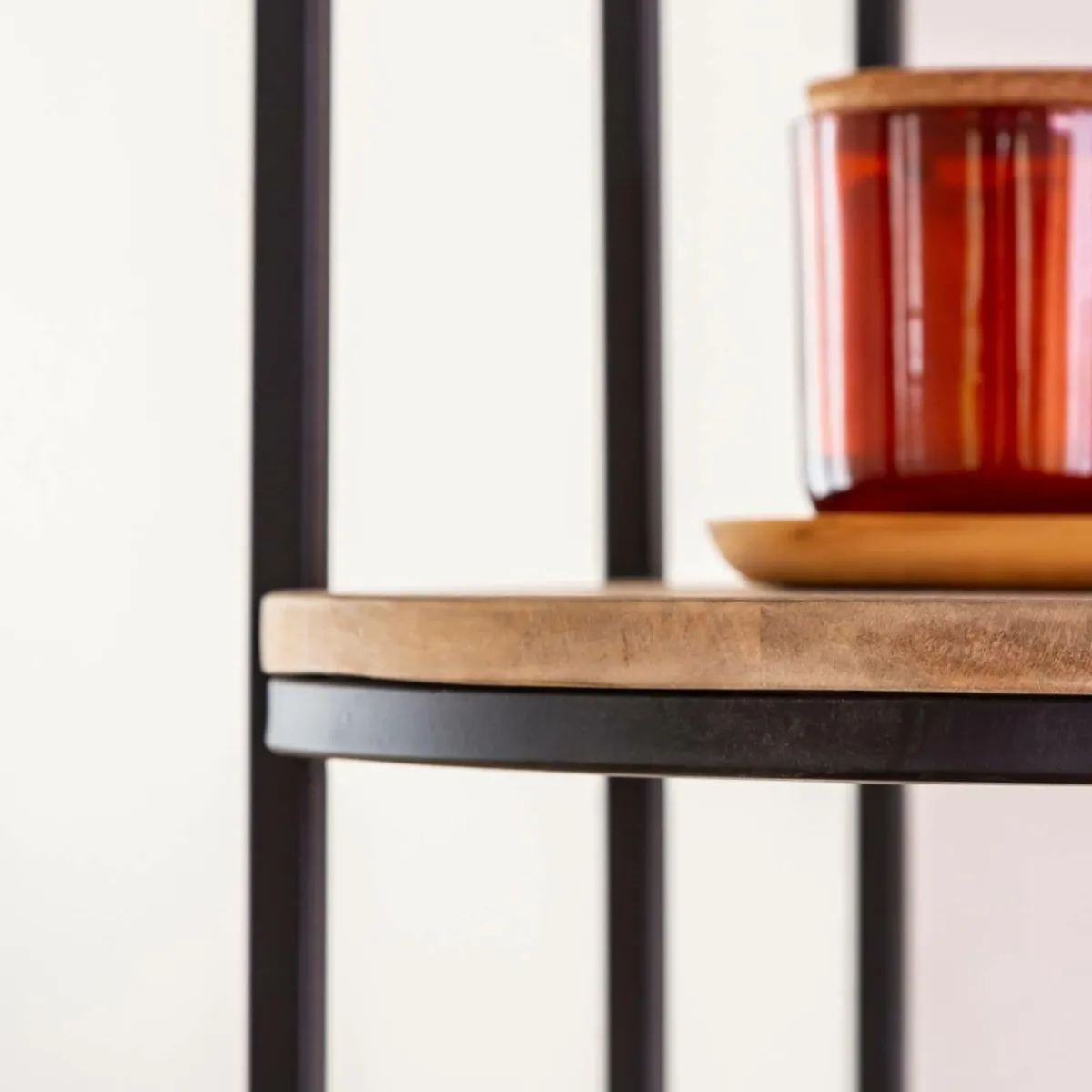 Made in Meubles Etagère en bois de manguier et métal Owen