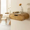 Made in Meubles Etagère murale arrondie en bois d'acacia Orane