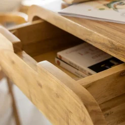 Made in Meubles Etagère murale arrondie en bois d'acacia Orane