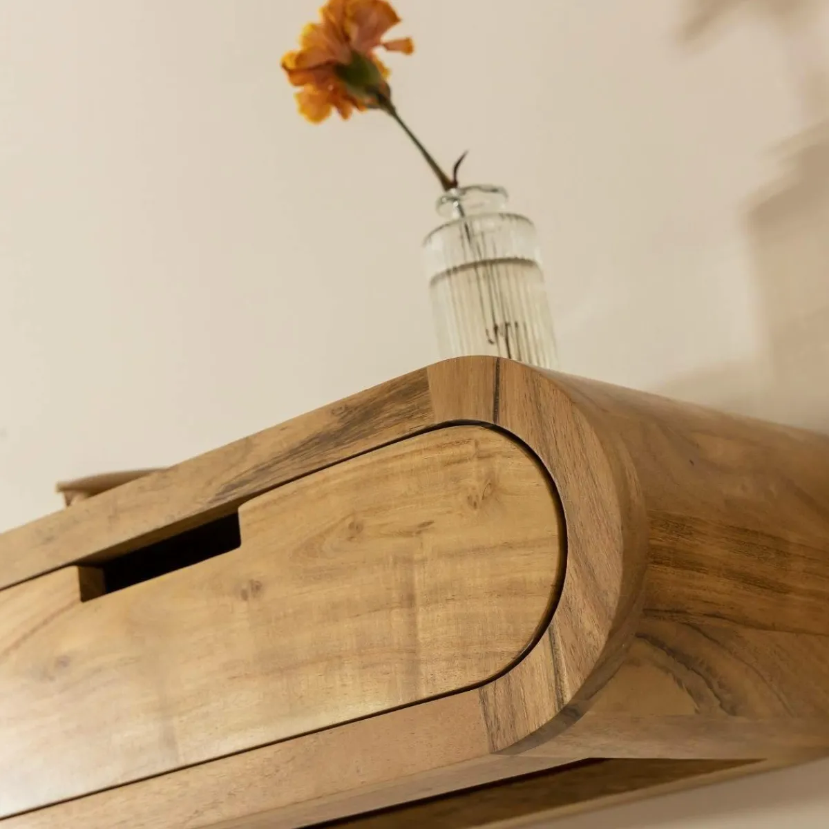 Made in Meubles Etagère murale arrondie en bois d'acacia Orane