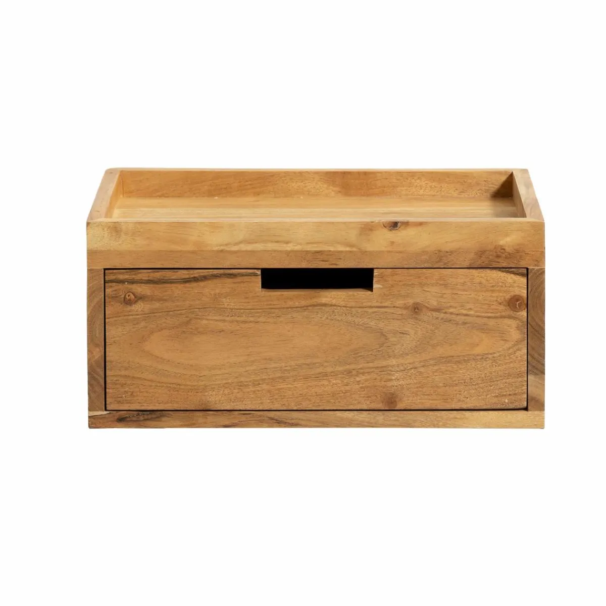 Made in Meubles Etagère murale carrée en bois d'acacia Orane