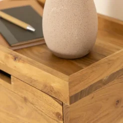 Made in Meubles Etagère murale carrée en bois d'acacia Orane