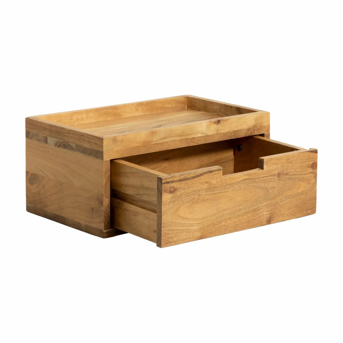 Made in Meubles Etagère murale carrée en bois d'acacia Orane