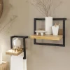 Made in Meubles Etagère murale en bois de manguier petit modèle Joie