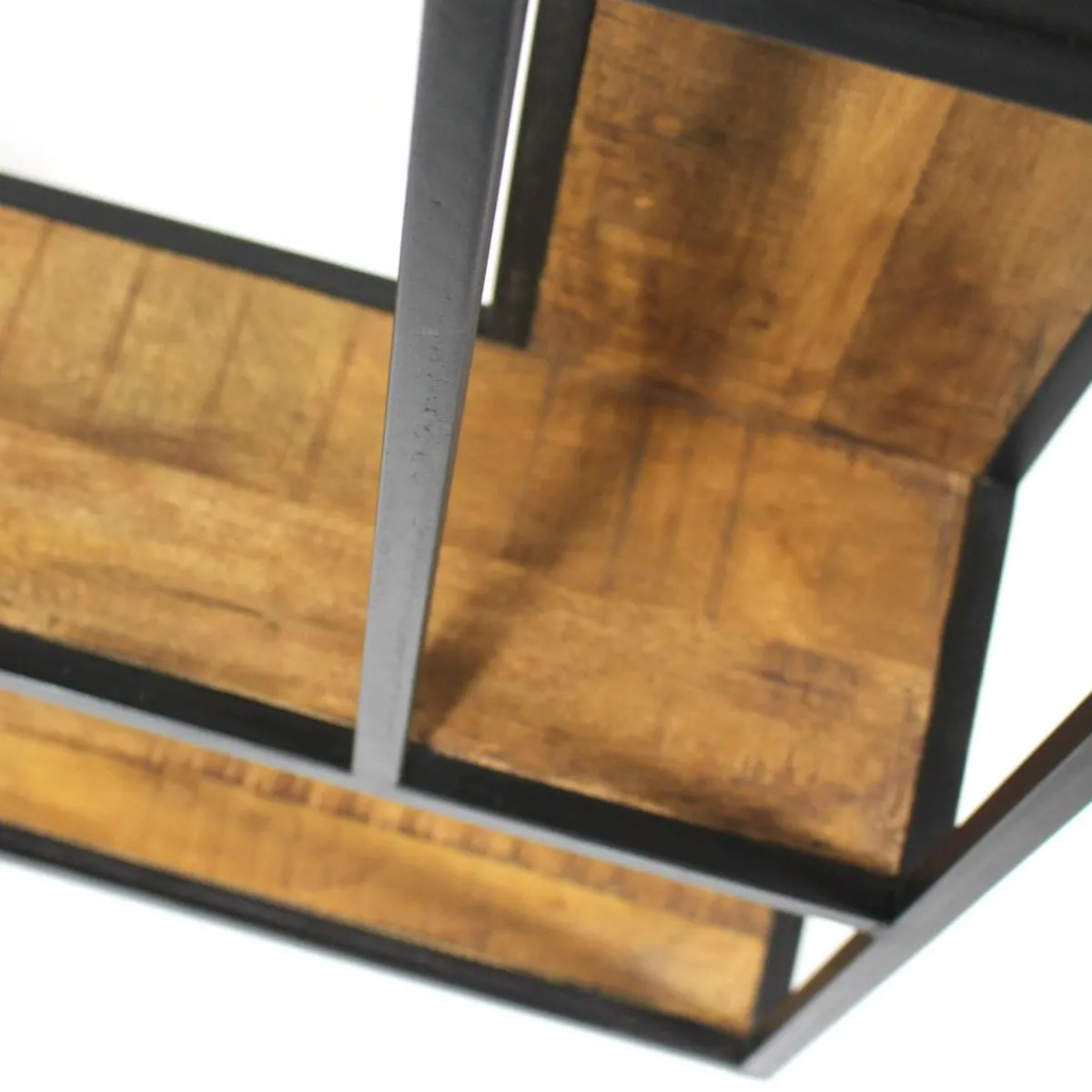 Made in Meubles Etagère murale en métal et bois de manguier Marcel