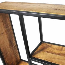 Made in Meubles Etagère murale en métal et bois de manguier Marcel