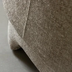 Made in Meubles Fauteuil arrondi en tissu taupe Norton
