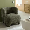 Made in Meubles Fauteuil arrondi en tissu Norton