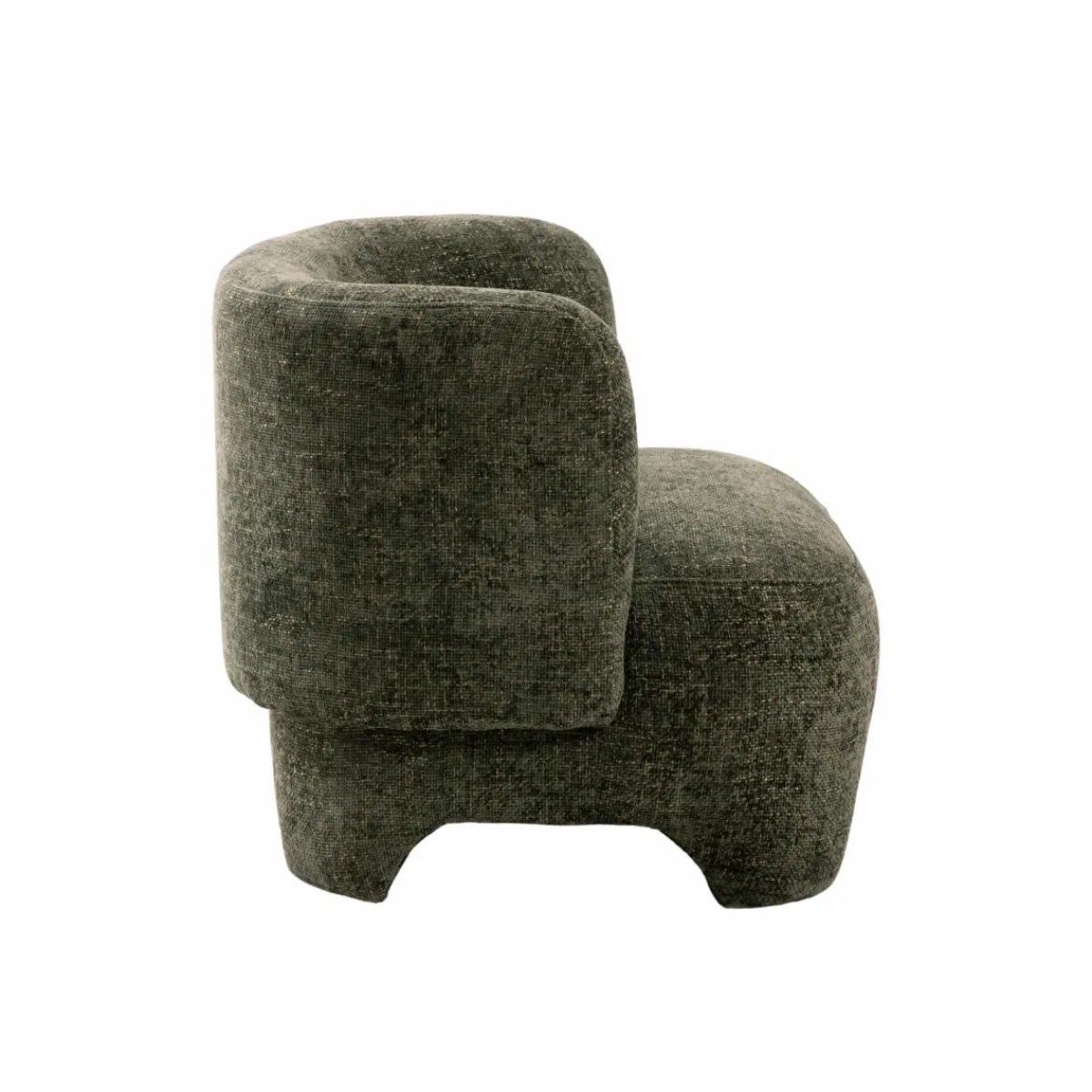 Made in Meubles Fauteuil arrondi en tissu Norton