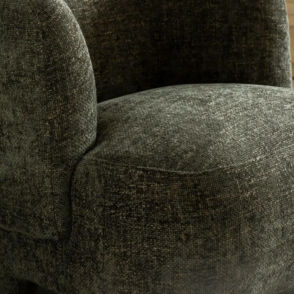 Made in Meubles Fauteuil arrondi en tissu Norton