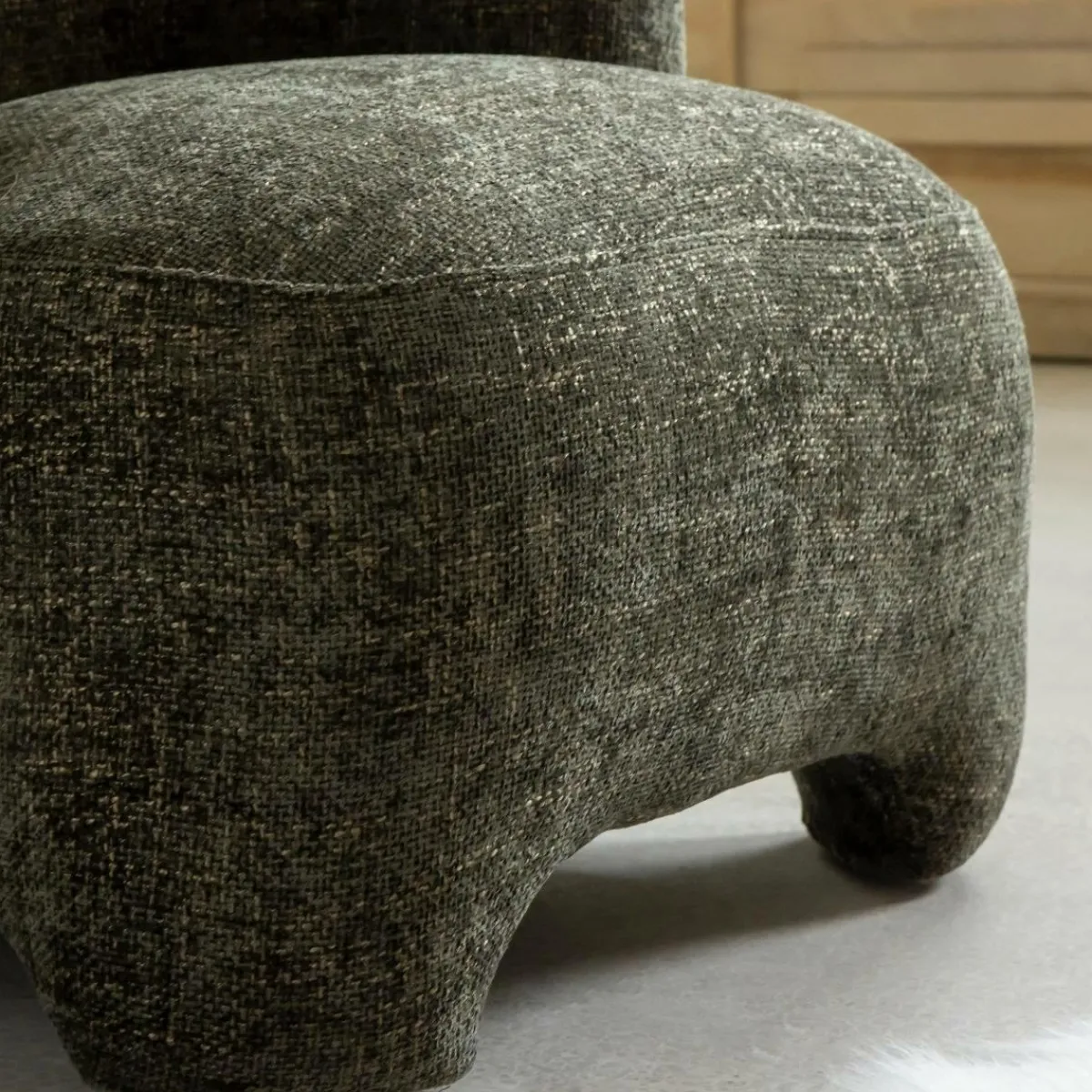Made in Meubles Fauteuil arrondi en tissu Norton