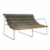 Made in Meubles Fauteuil assise suspendue kaki 2 places Rosalie