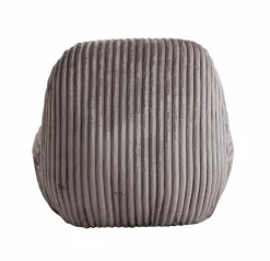 Made in Meubles Fauteuil confort en velours côtelé gris Johanna