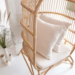 Made in Meubles Fauteuil confort haut en rotin Rattan
